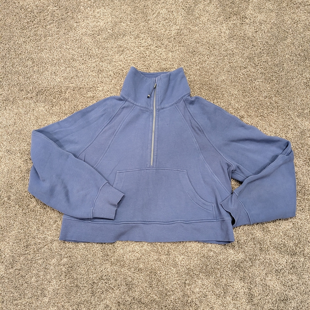 Women's Blue Half-Zip Sweater